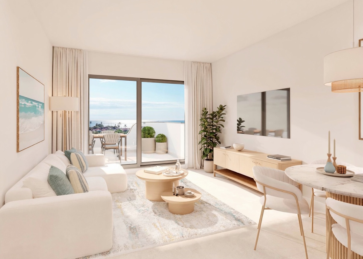 Apartamento em primeira linha de praia em Vélez Málaga — Sala