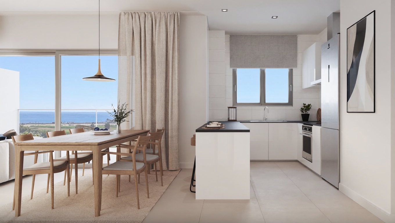 Piso en primera línea de playa en Vélez Málaga — Comedor