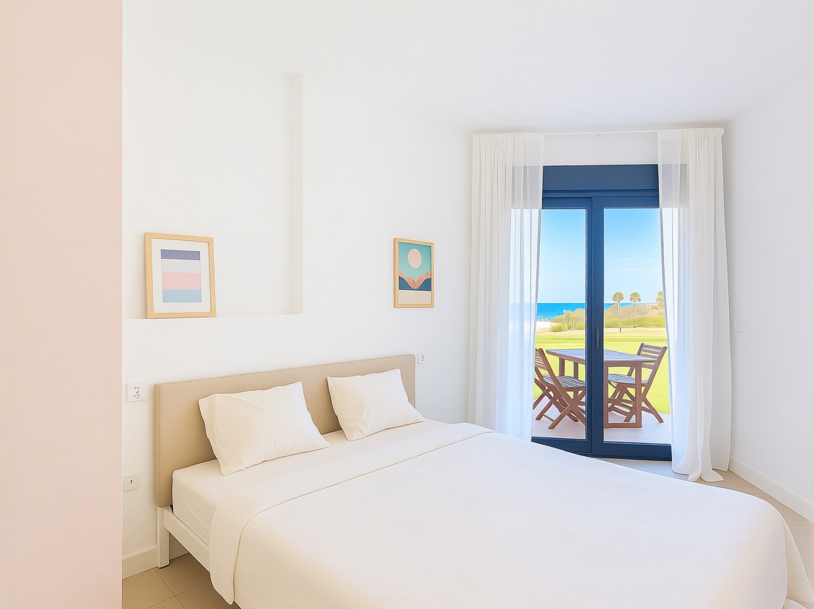 Ático en primera línea de mar en Vélez Málaga — Dormitorio