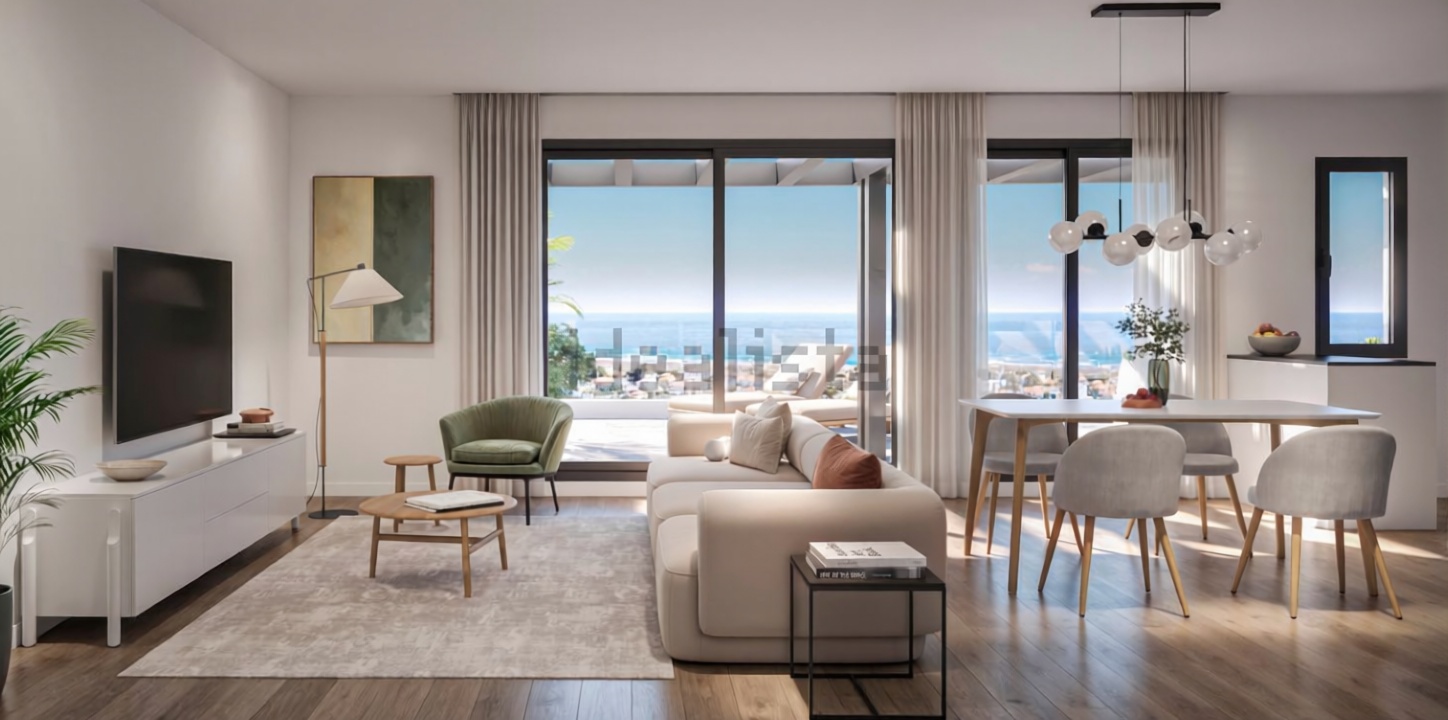 Apartamento em primeira linha de praia em Benajarafe — Sala