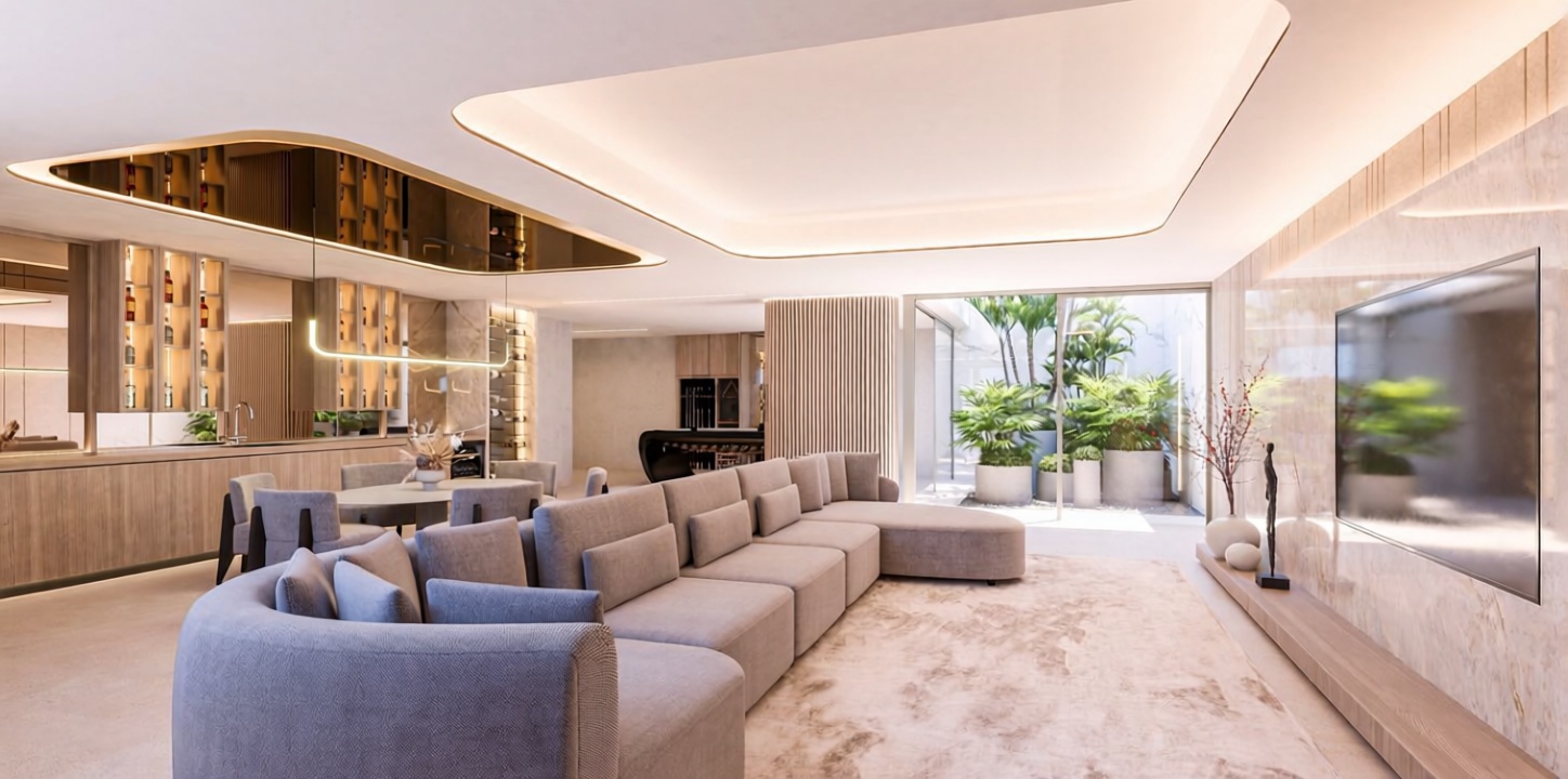 Appartement en attique en première ligne de mer à Málaga — Chambre