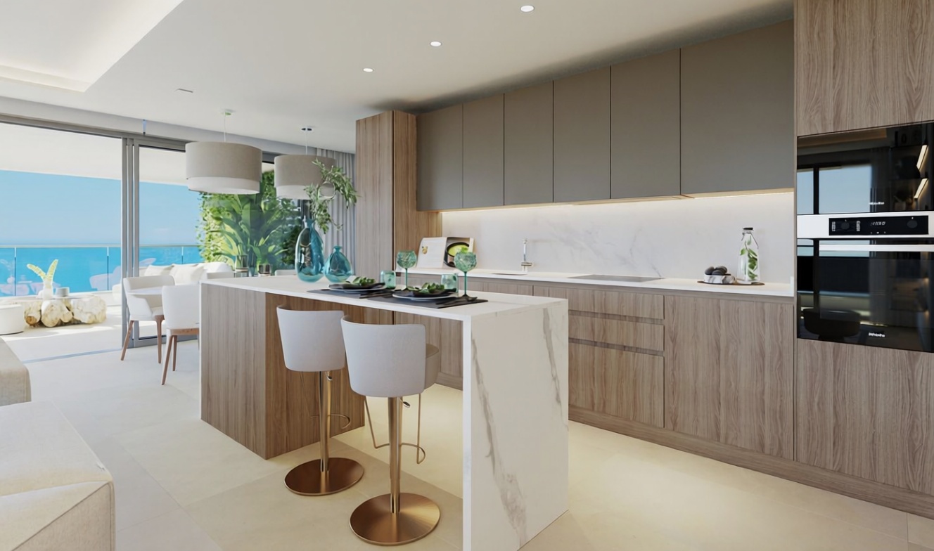 Appartement en première ligne de plage à Málaga — Cuisine