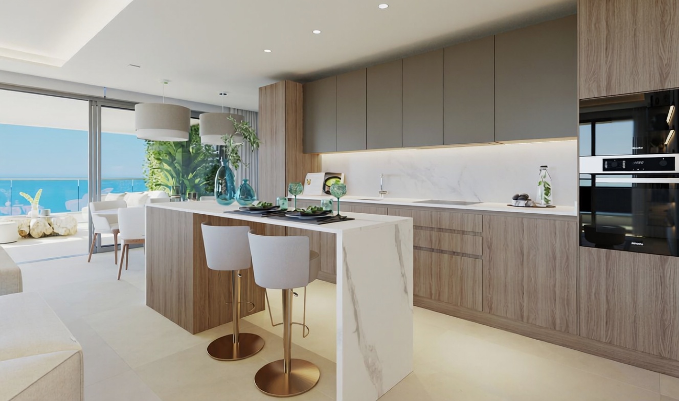 Apartamento em primeira linha de praia em Málaga — Cozinha