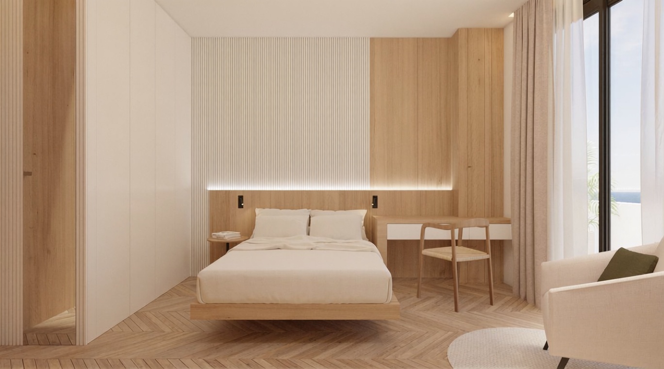 Apartamento em primeira linha de praia em Málaga — Quarto