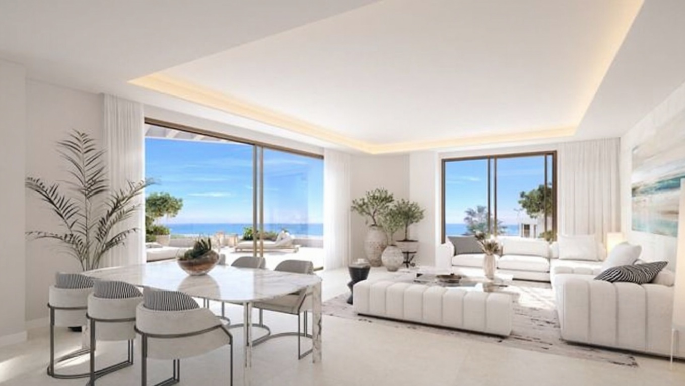 Apartamento em primeira linha de praia em Málaga — Sala