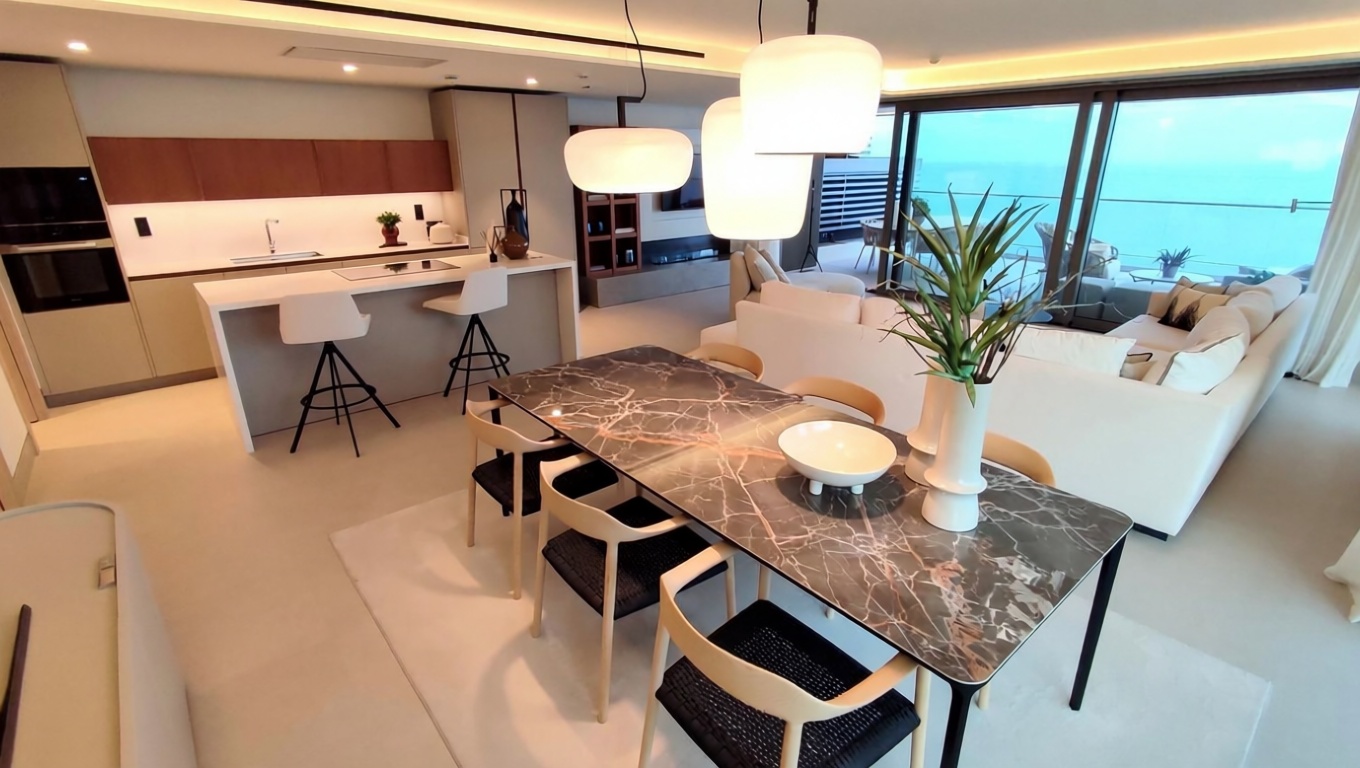 Apartamento em primeira linha de praia em Málaga — Cozinha