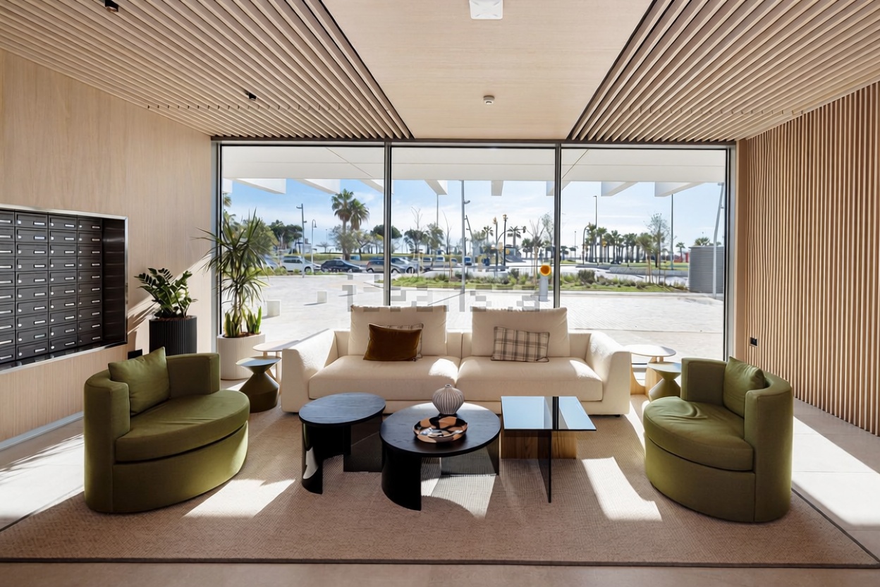 Apartamento em primeira linha de praia em Málaga — Sala