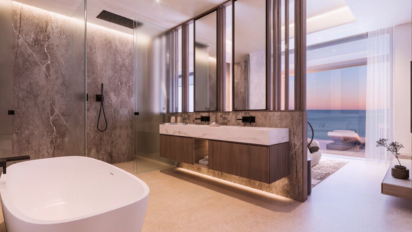Apartamento em primeira linha de praia em Málaga — Casa banho