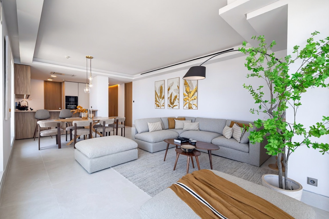 Apartamento em primeira linha de praia em Málaga — Sala