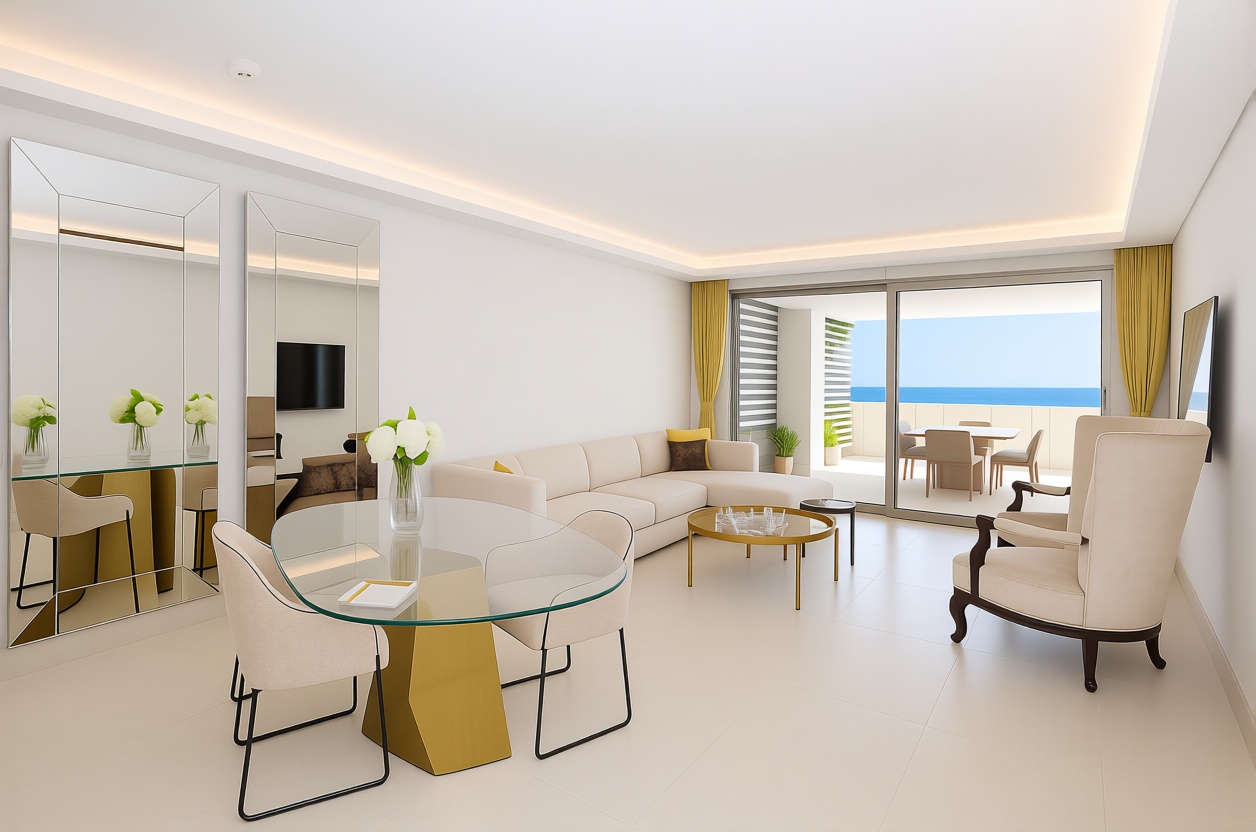 Apartamento em primeira linha de praia em Málaga — Sala