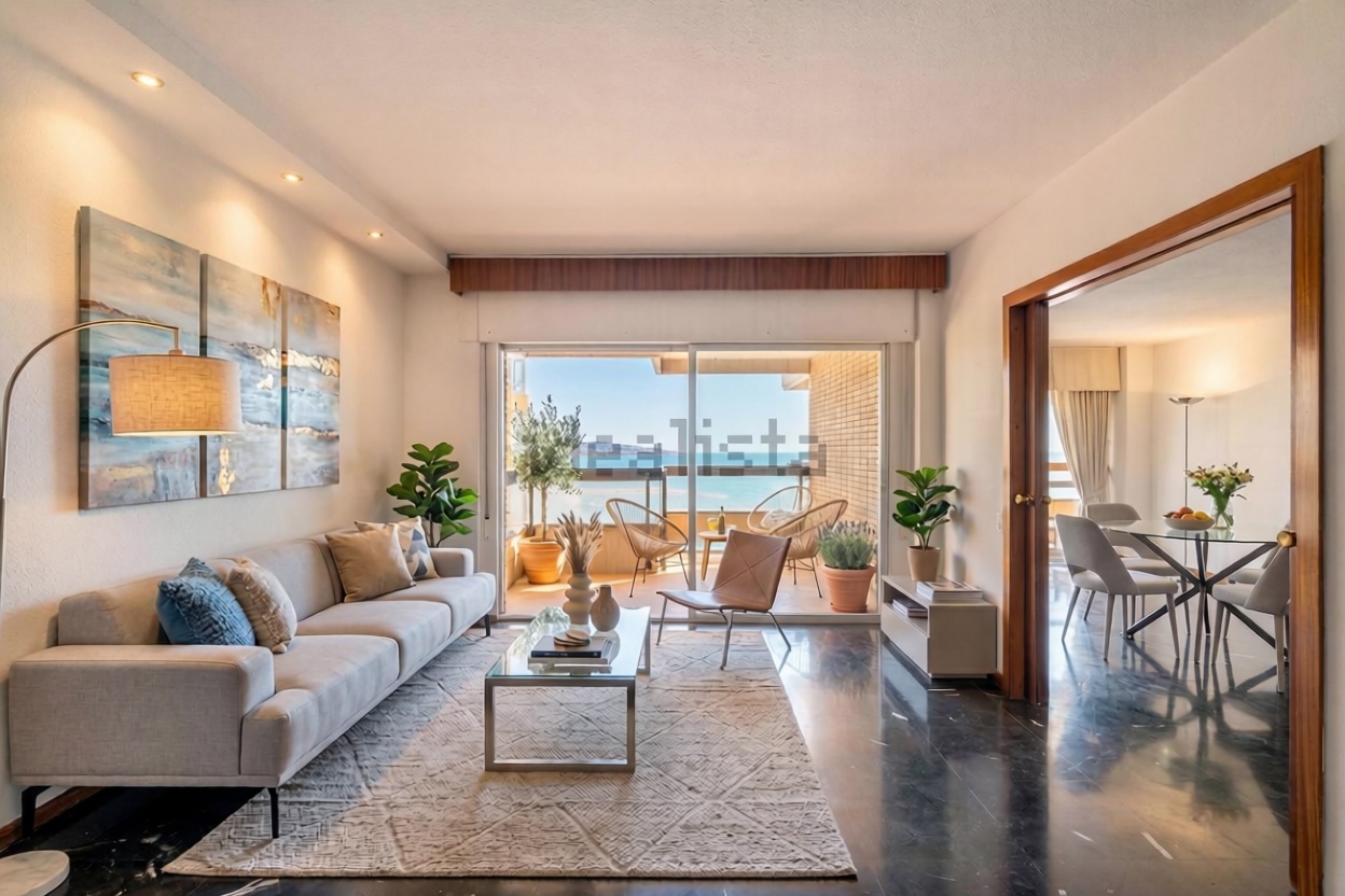 Apartamento em primeira linha de praia em Málaga — Sala