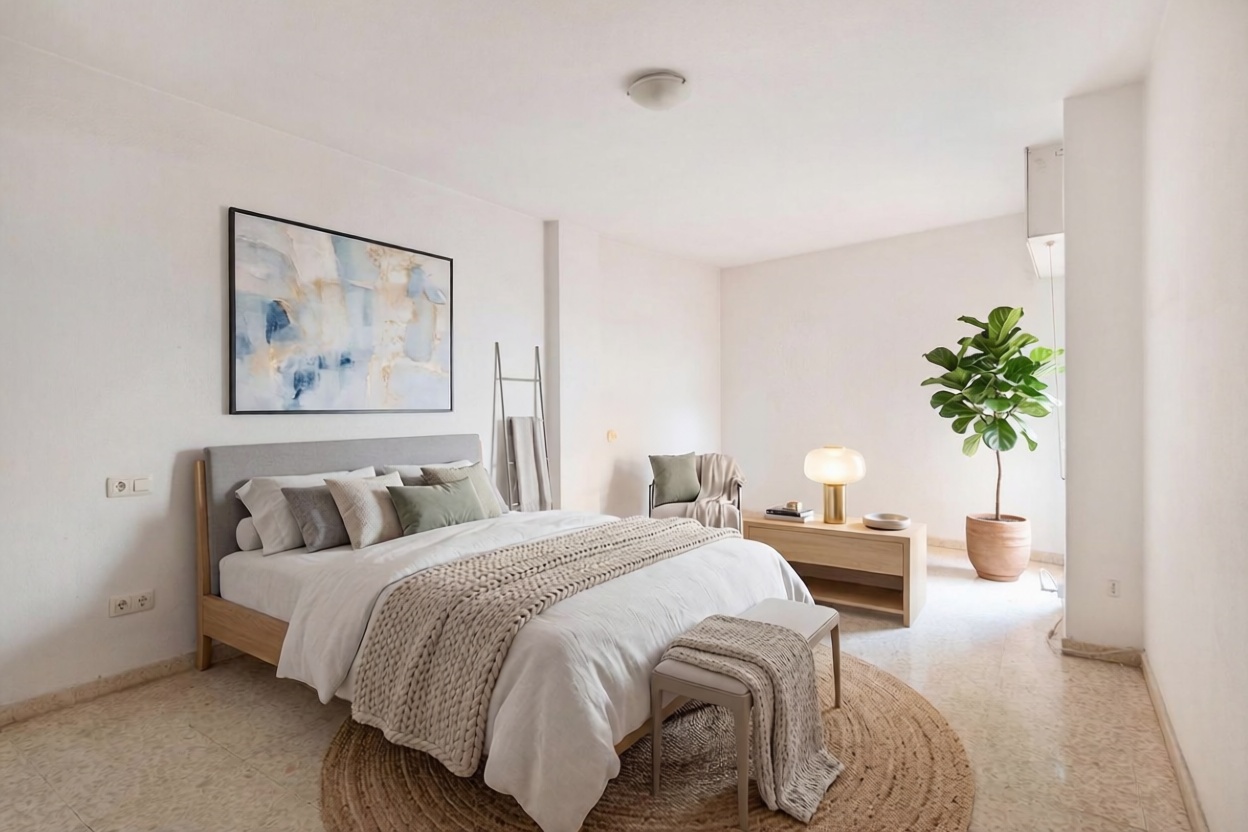 Apartamento em primeira linha de praia em Málaga — Quarto