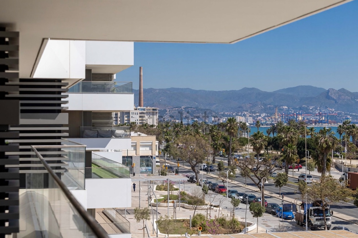 Apartamento em primeira linha de praia em Málaga — Vista mar