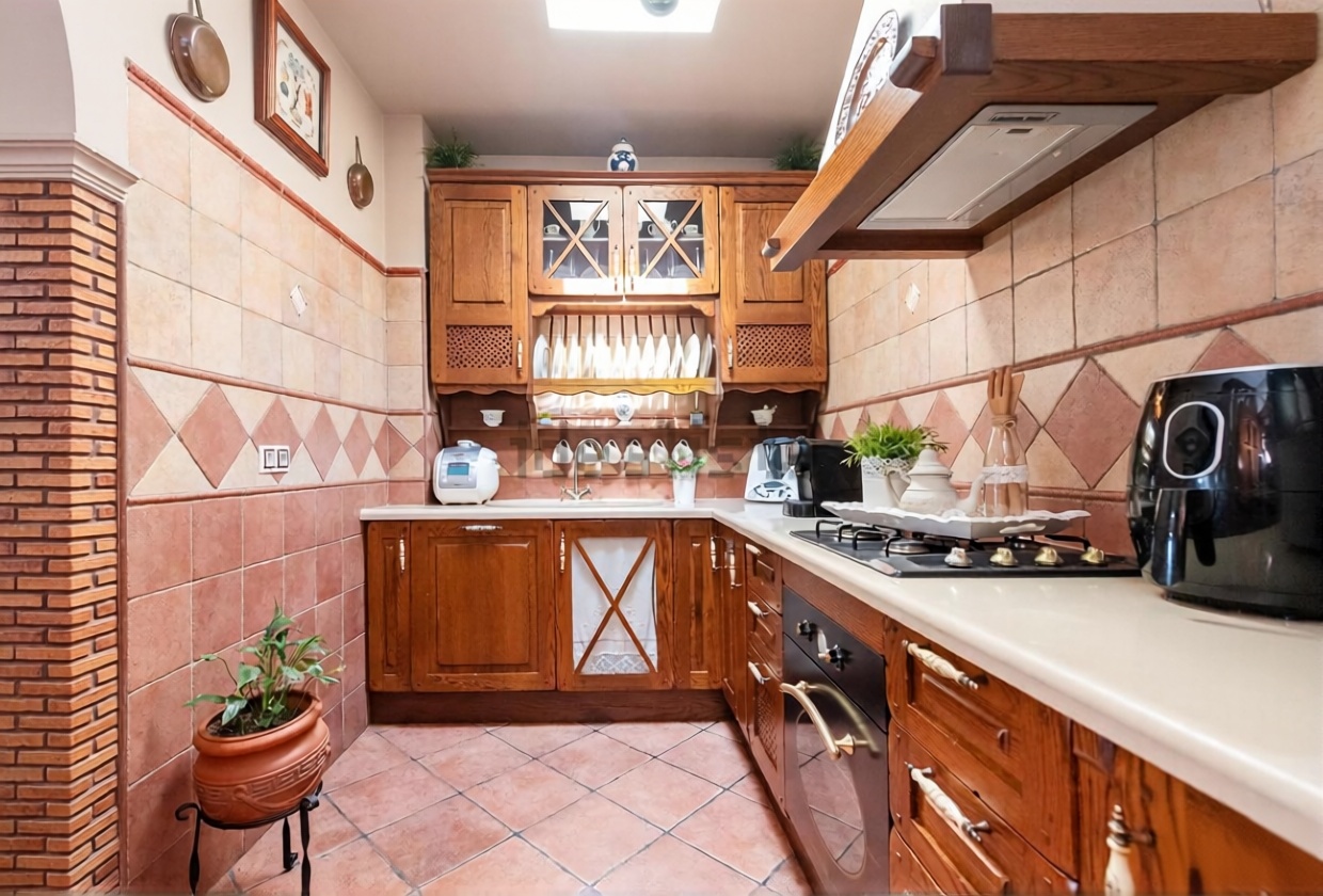 Chalet avec accès direct à la plage à Málaga — Cuisine