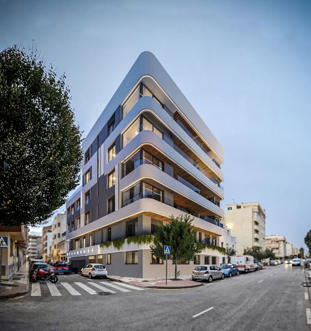 Apartamento em primeira linha de praia em Málaga — Fachada