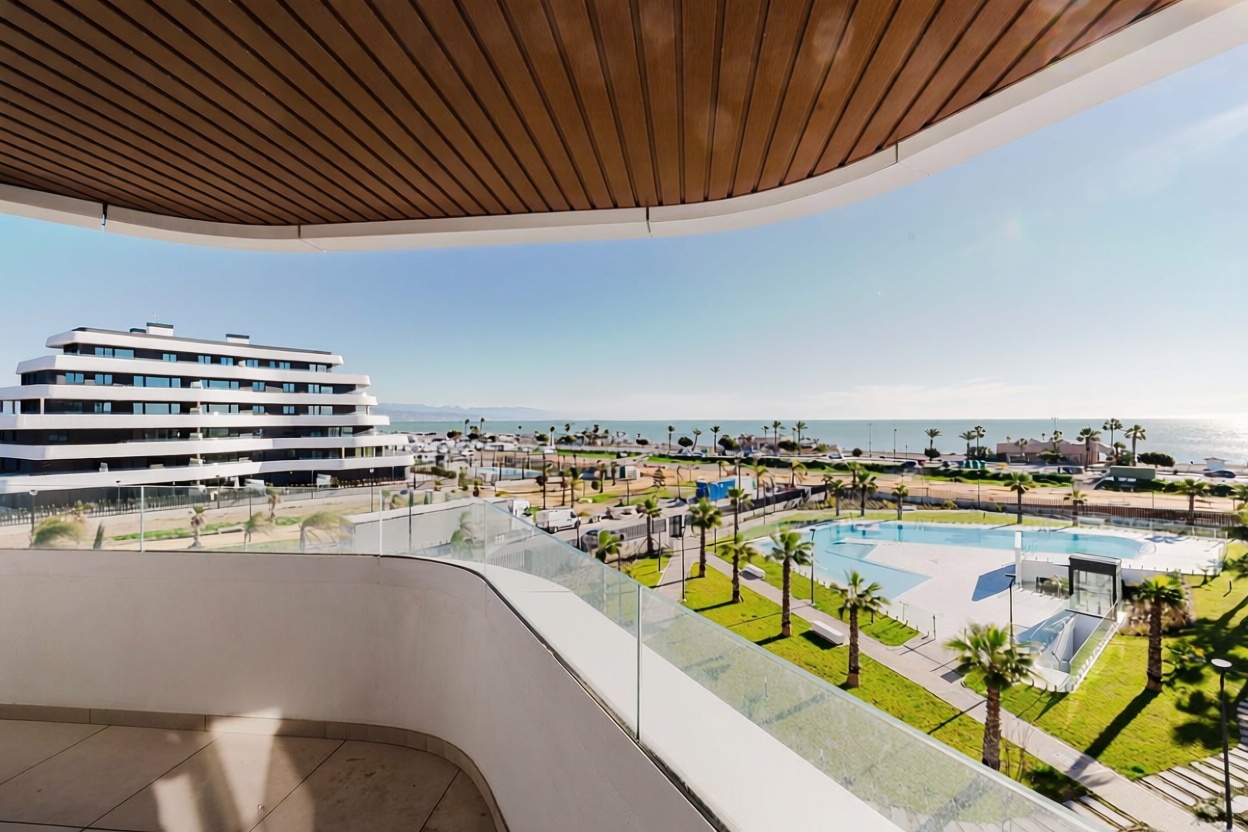 Appartement en première ligne de plage à Torremolinos — Terrasse mer