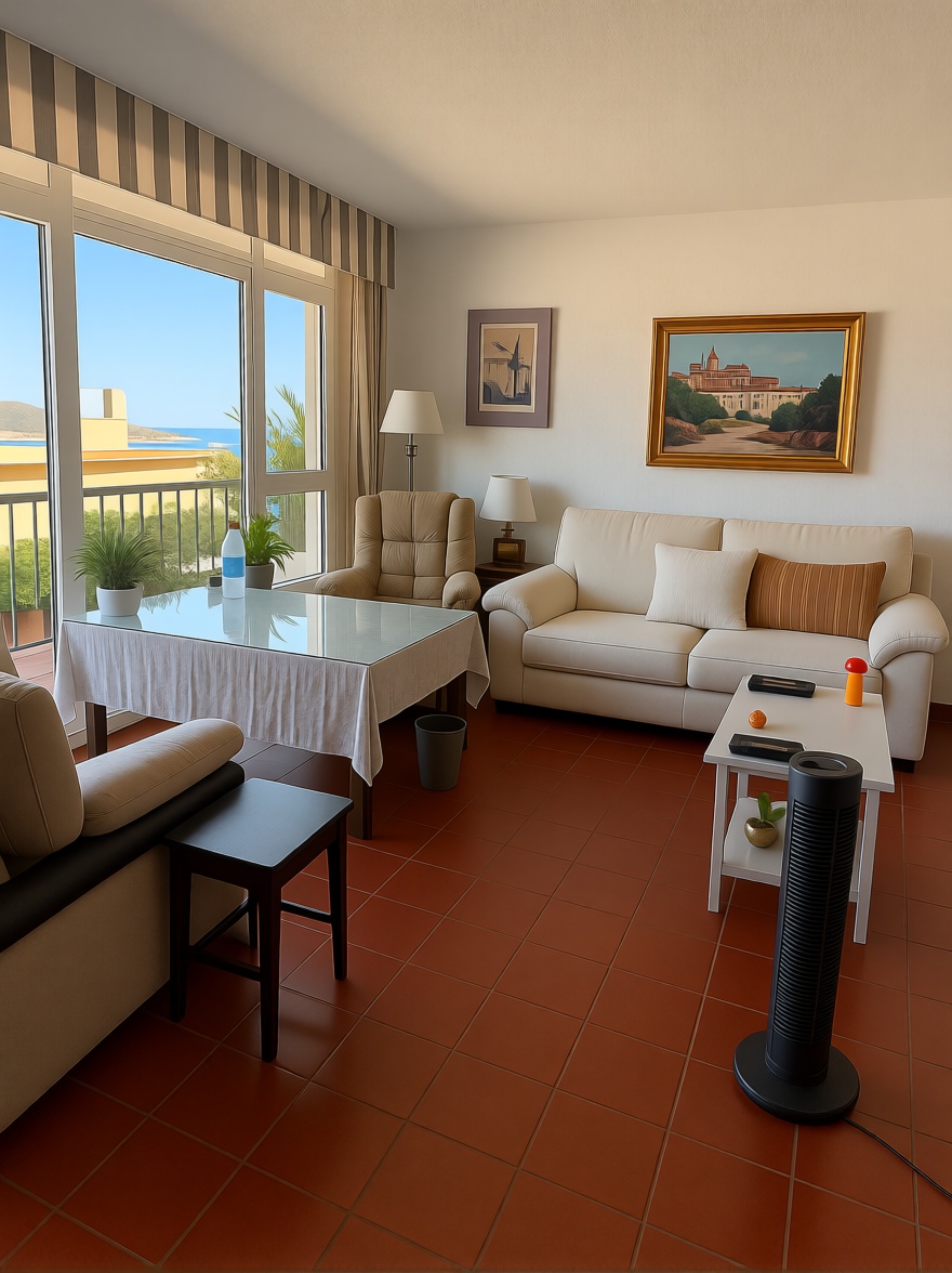 Appartement en première ligne de plage à Málaga — Séjour