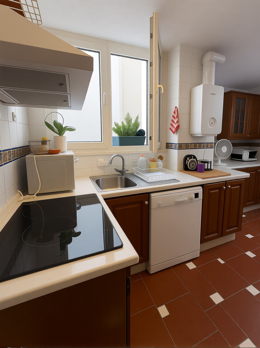 Appartement en première ligne de plage à Málaga — Cuisine