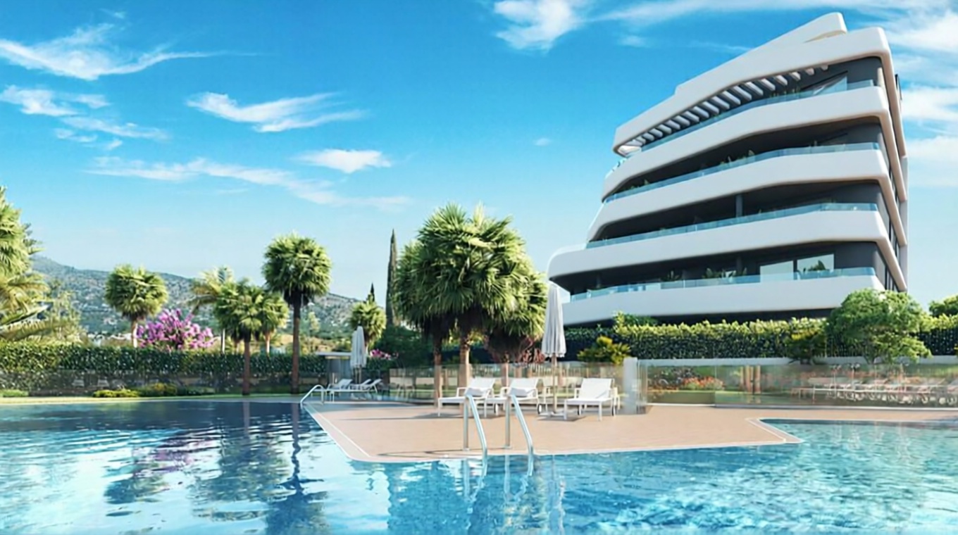 Квартира первая линия пляжа в Torremolinos — Морской вид