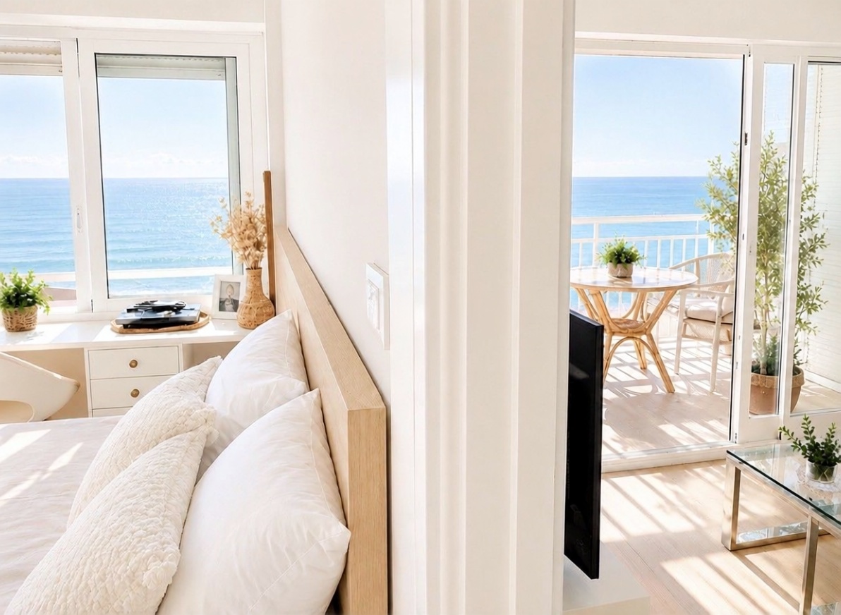 Apartamento em primeira linha de praia em Málaga — Quarto