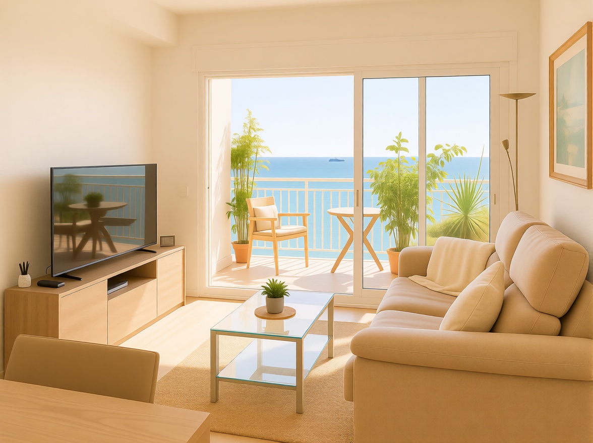 Apartamento em primeira linha de praia em Málaga — Sala