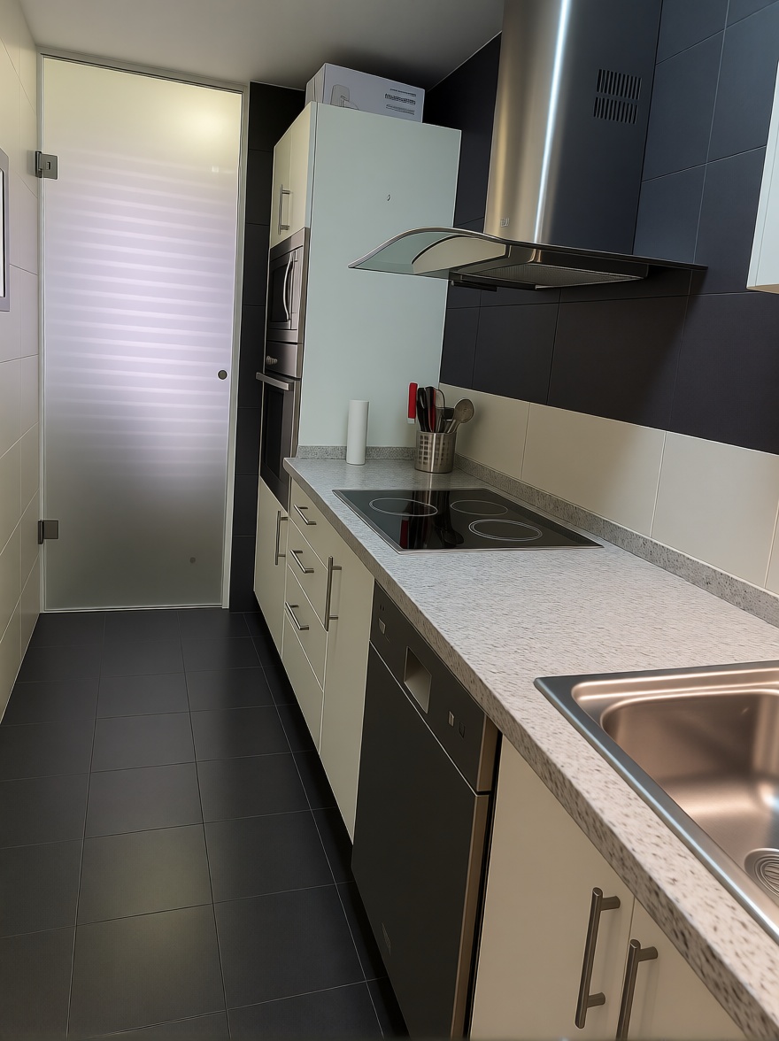 Appartement en première ligne de plage à Málaga — Cuisine