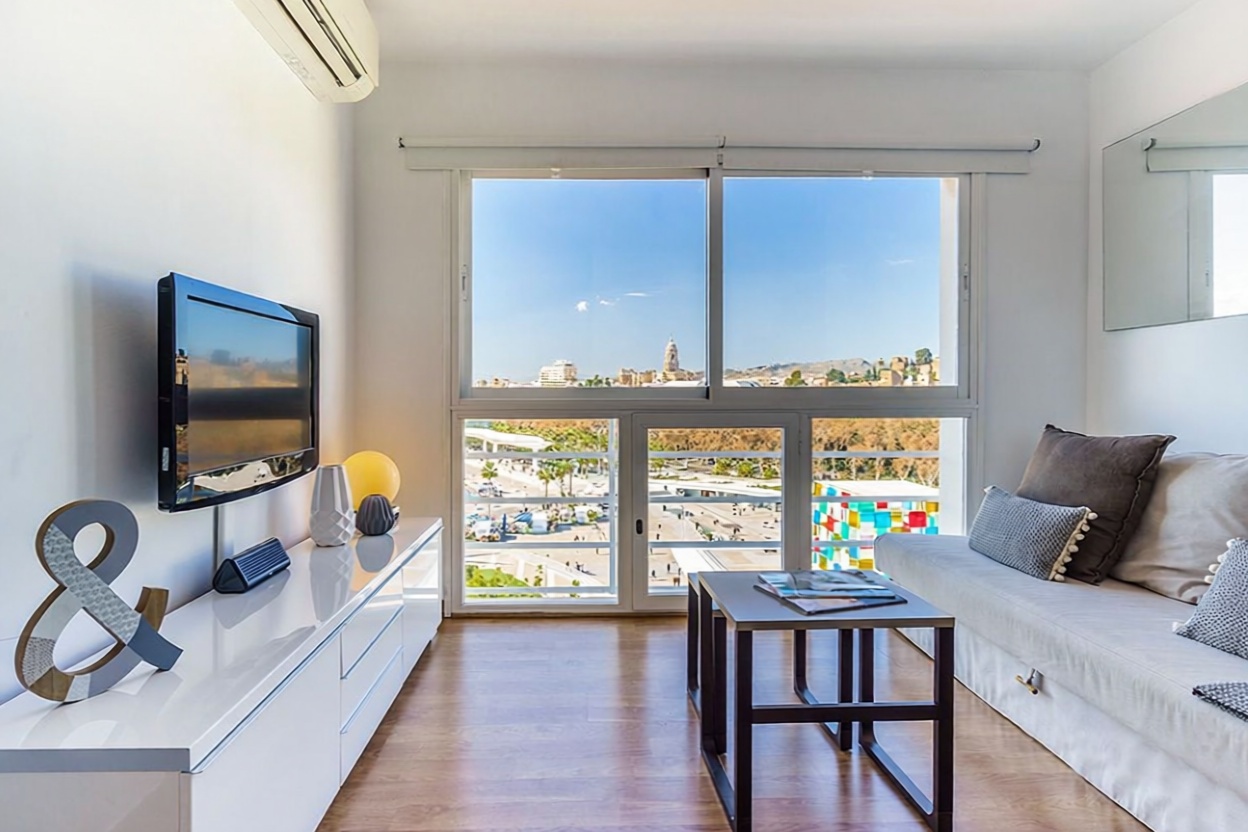 Appartement en première ligne de plage à Málaga — Séjour