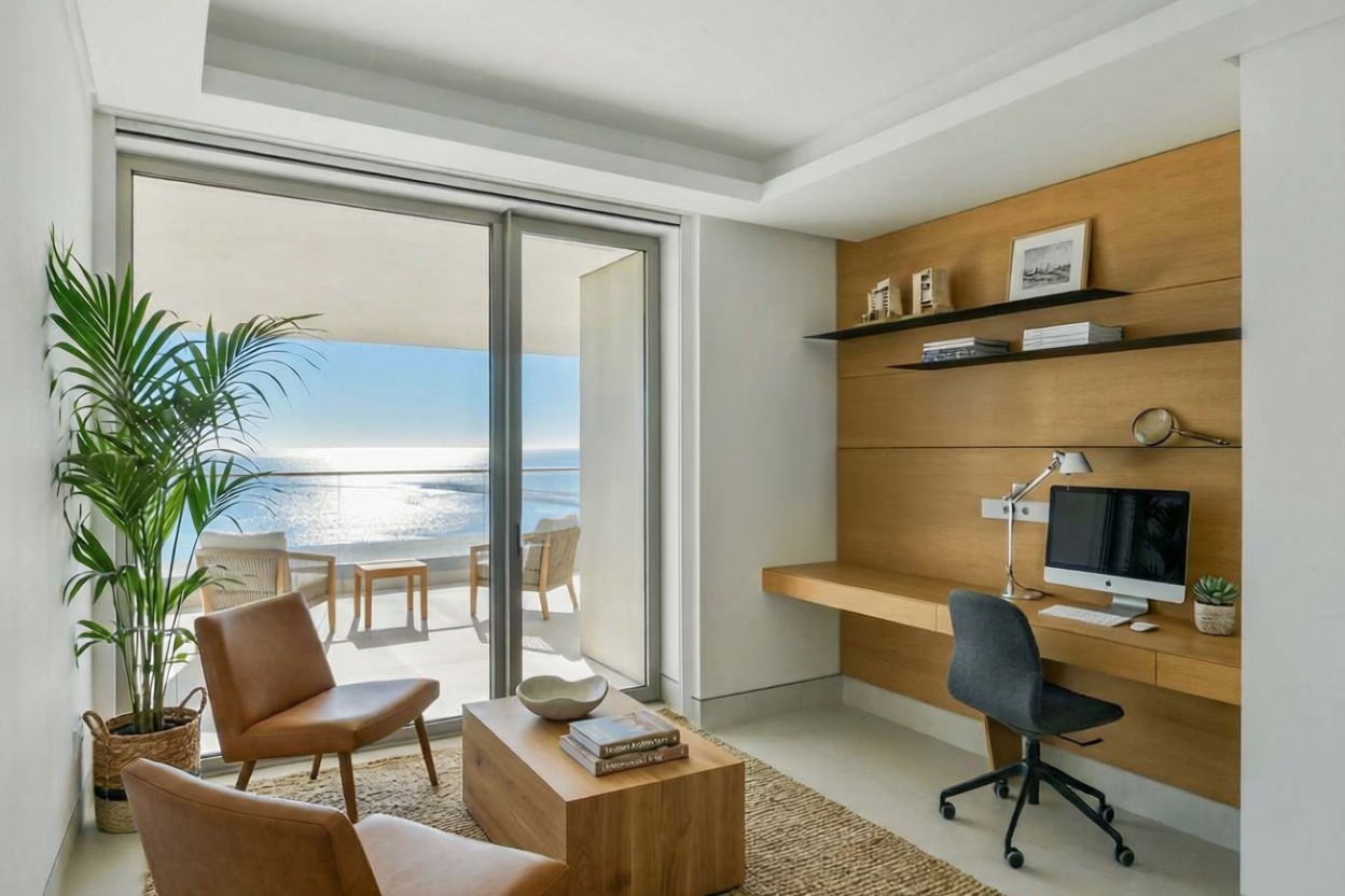 Appartement en première ligne de plage à Málaga — Séjour