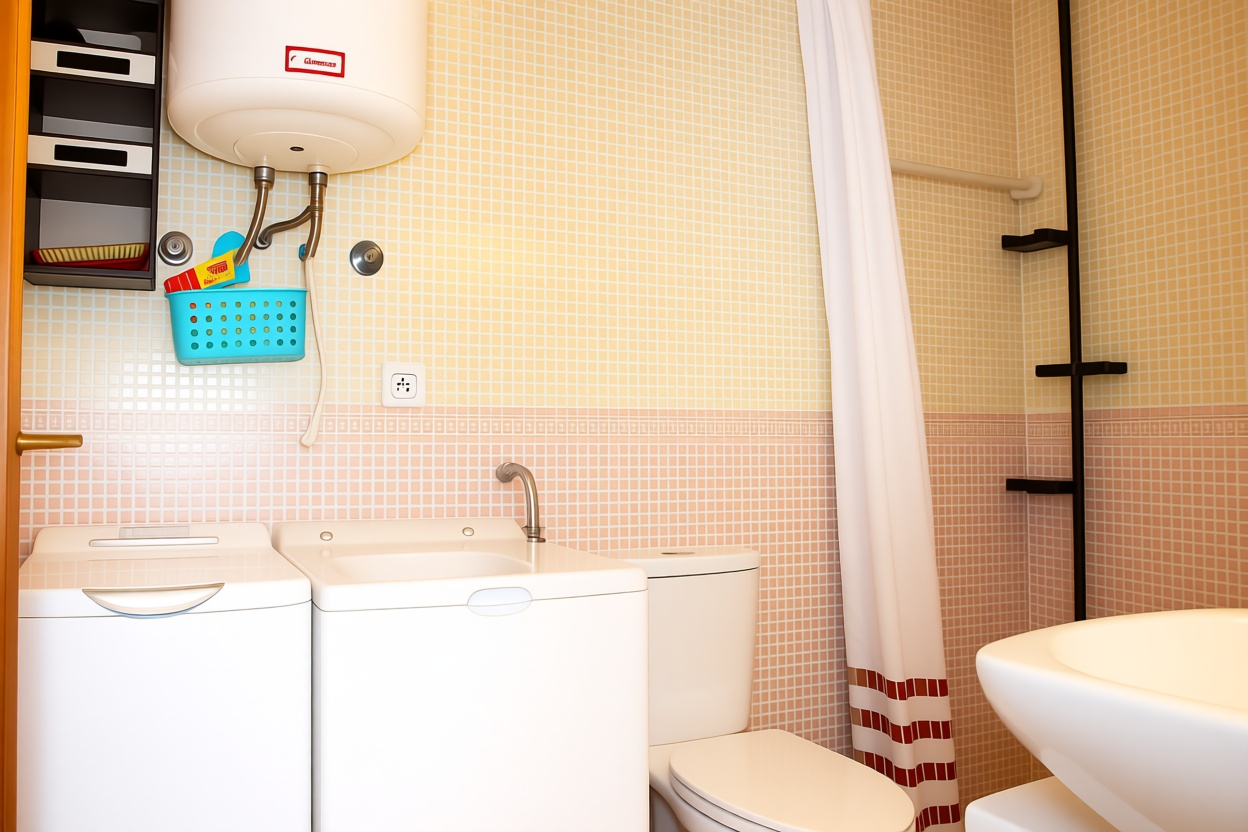 Duplex em primeira linha de praia em Algarrobo-Costa — Casa banho