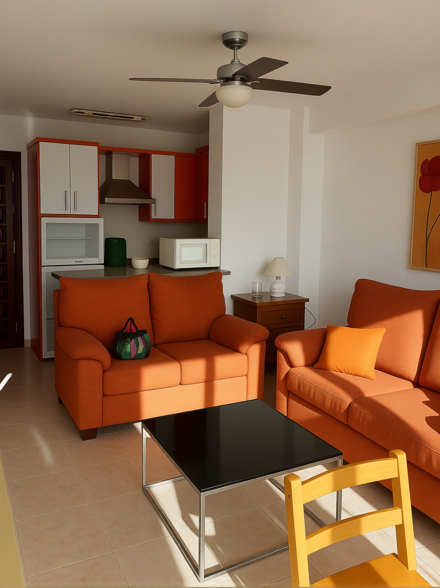 Appartement en première ligne de plage à Algarrobo-Costa — Séjour