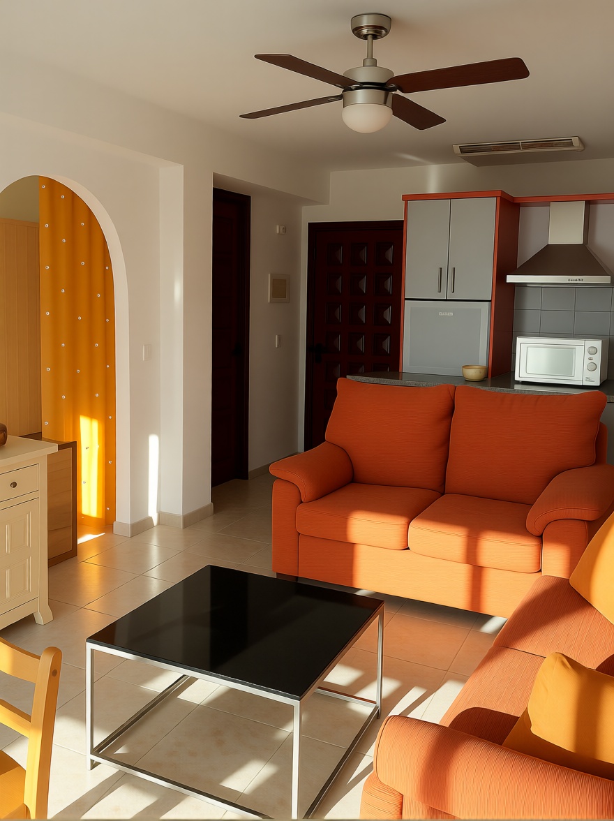 Appartement en première ligne de plage à Algarrobo-Costa — Séjour