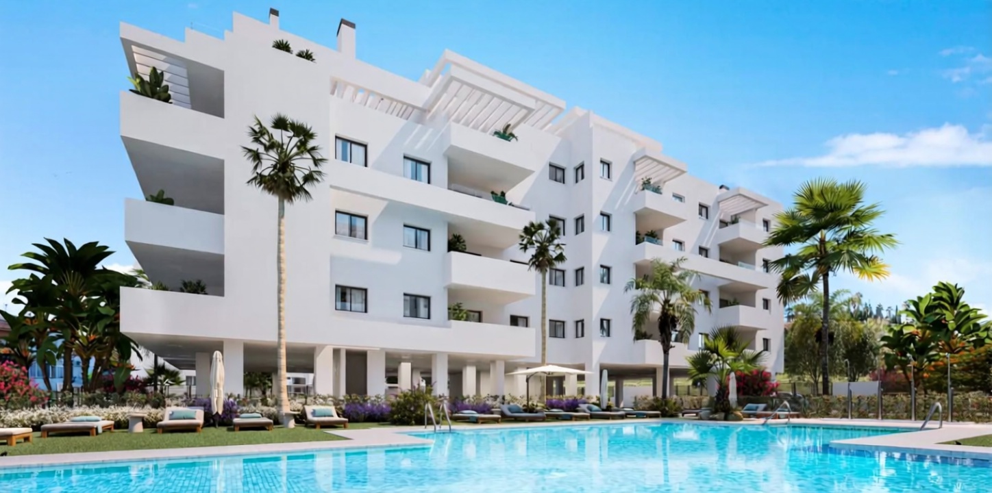Beachfront flat in Algarrobo-Costa — Pool