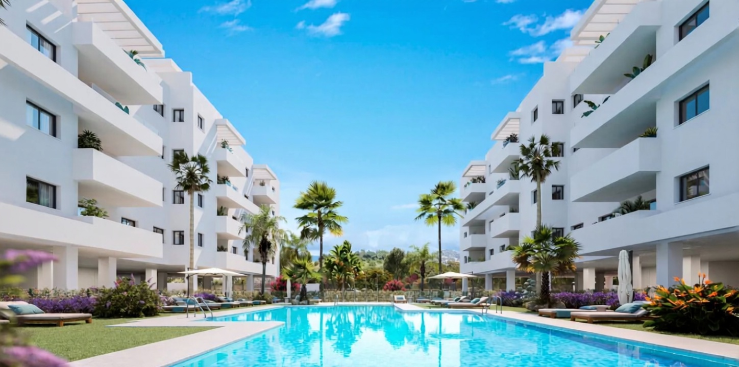 Appartement en première ligne de plage à Algarrobo-Costa — Piscine
