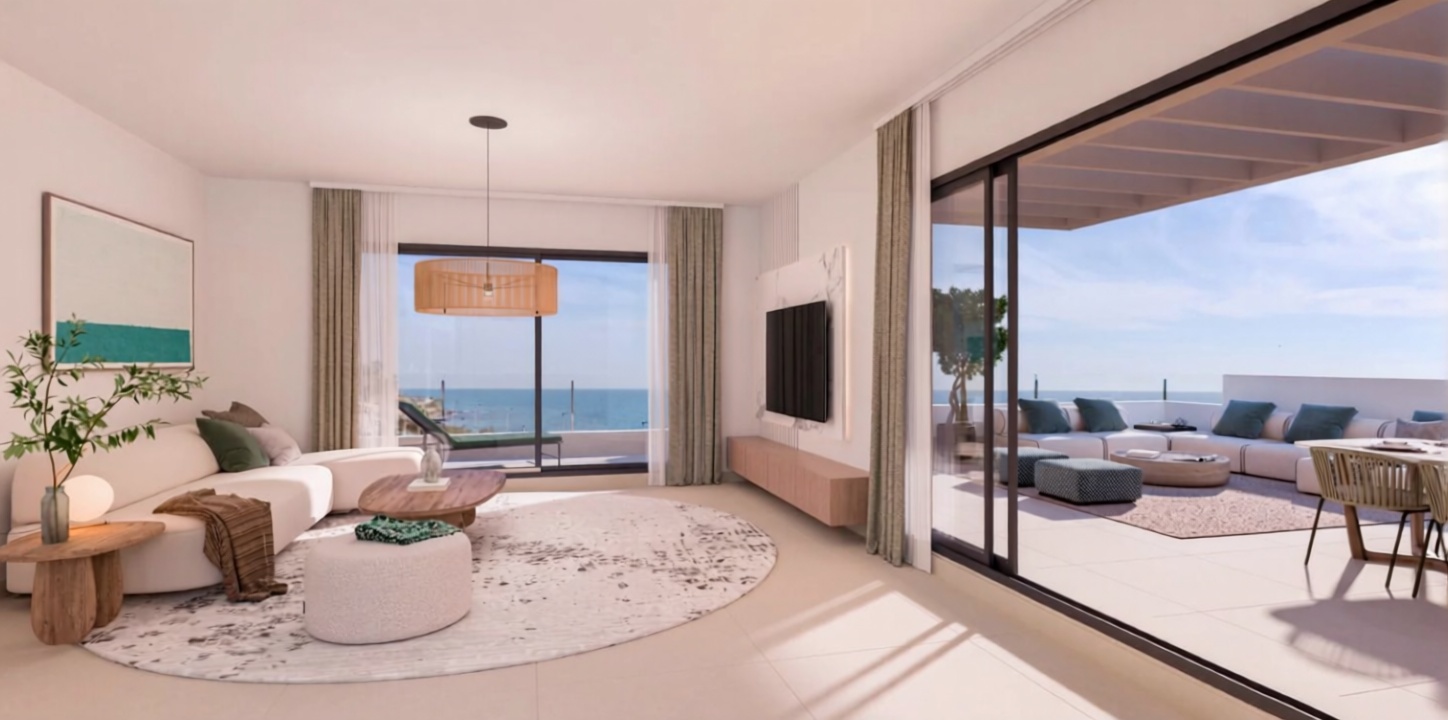 Beachfront flat in Algarrobo-Costa — Living room