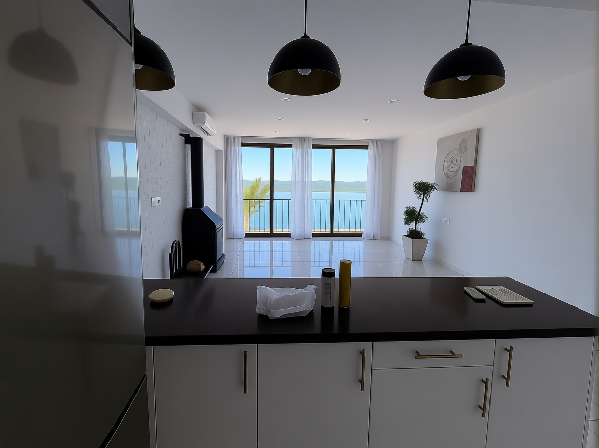 Appartement en première ligne de plage à Cartagena — Séjour