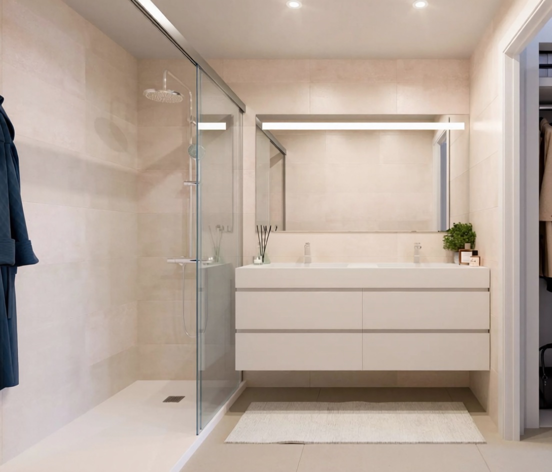 Appartement en première ligne de plage à Torrox — Sanitaires