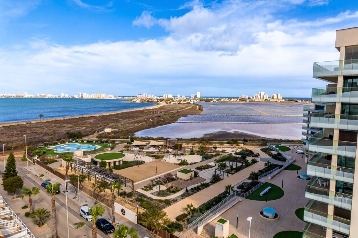 Appartement en première ligne de plage à Cartagena — Vue aérienne