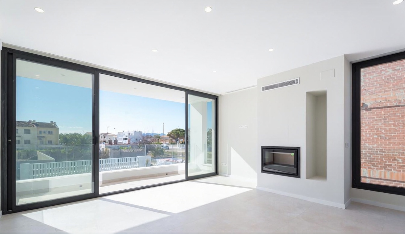 Chalet avec accès direct à la plage à Oliva — Séjour