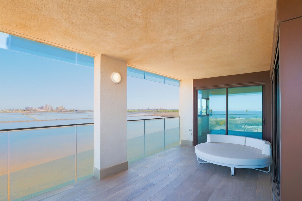 Appartement en première ligne de plage à Cartagena — Terrasse mer