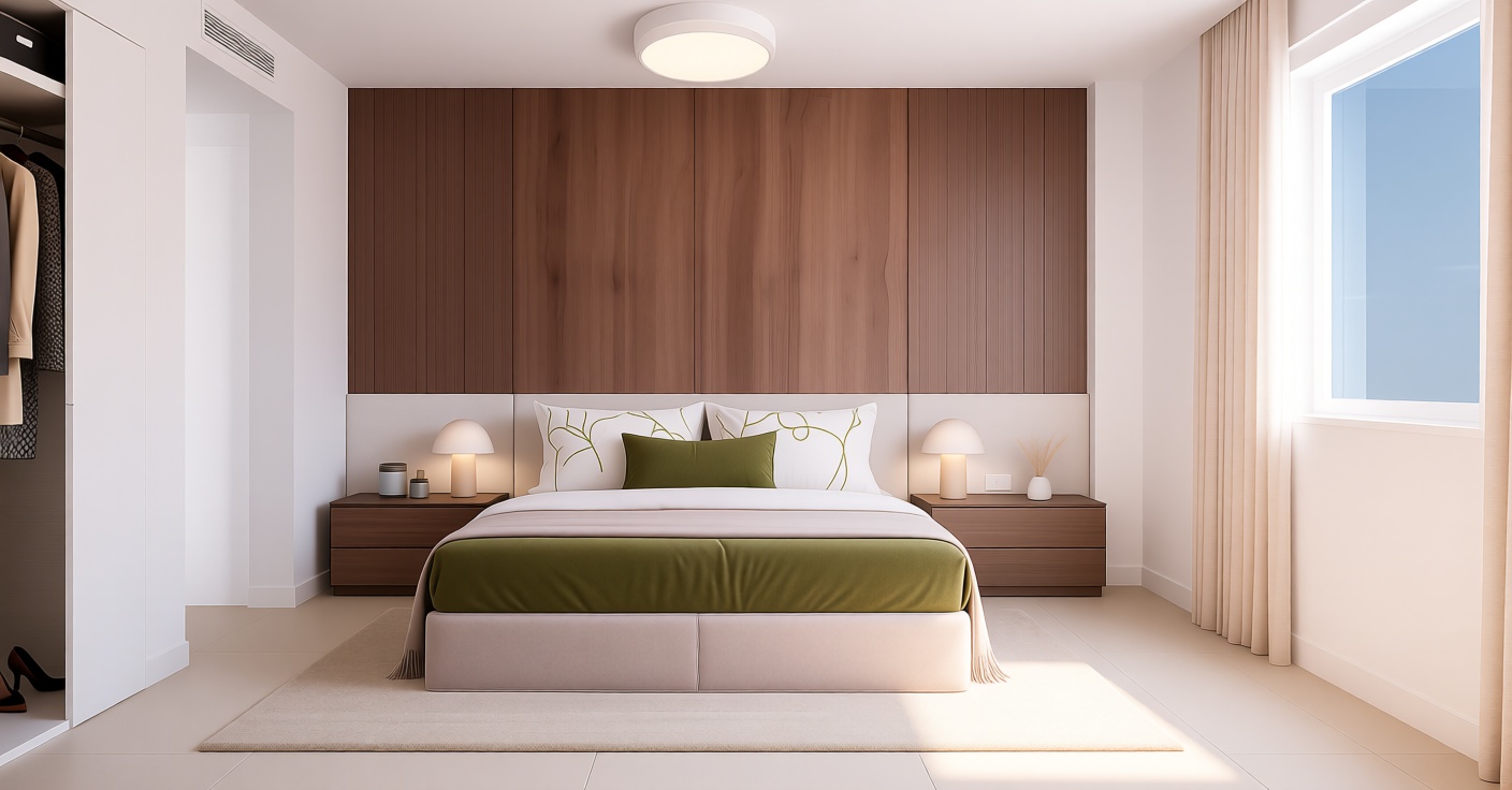 Appartement en première ligne de plage à Torrox — Chambre