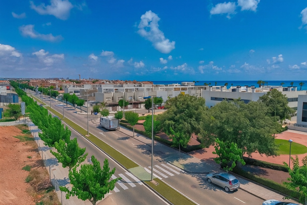Piso en primera línea de playa en Pilar de la Horadada — Vista mar