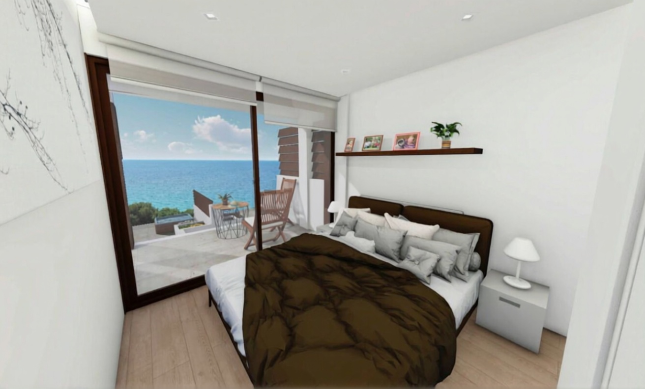 Appartement en première ligne de plage à Cartagena — Chambre