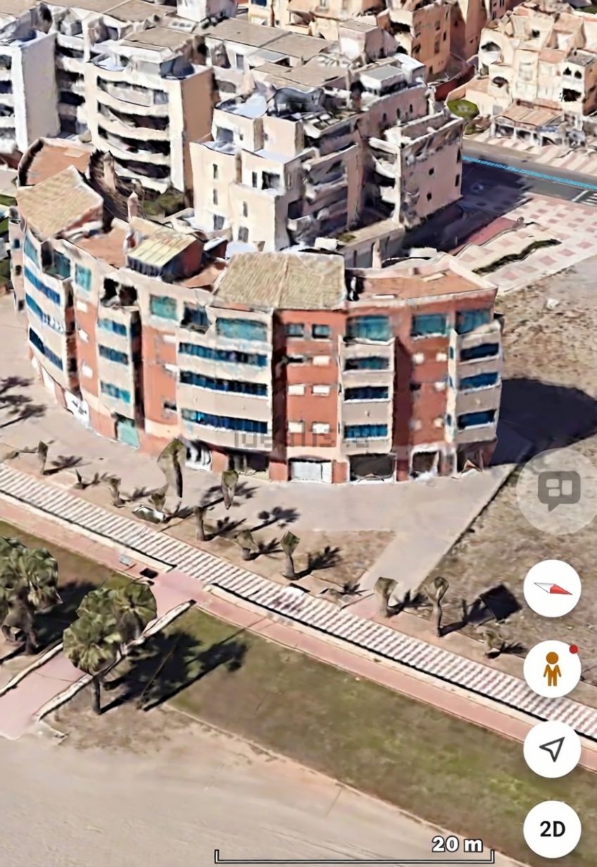Appartement en attique en première ligne de mer à Roquetas de Mar — Vue aérienne