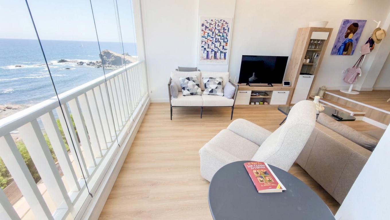 Appartement en première ligne de plage à Cartagena — Terrasse mer