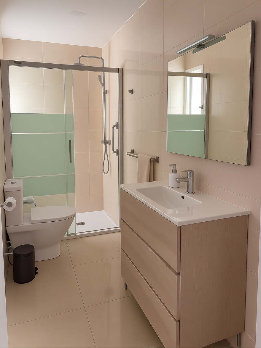 Ático em primeira linha de mar em La Mamola — Casa banho