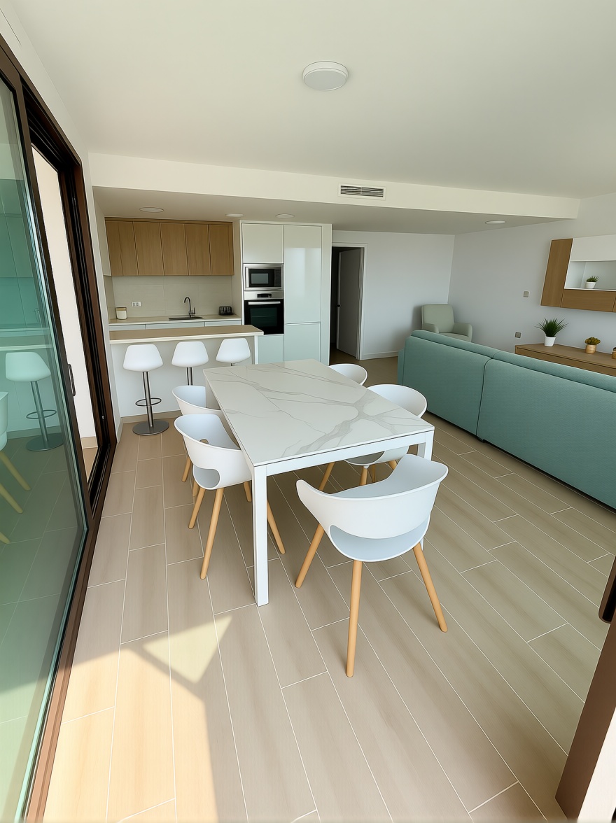 Appartement en attique en première ligne de mer à Cartagena — Coin repas