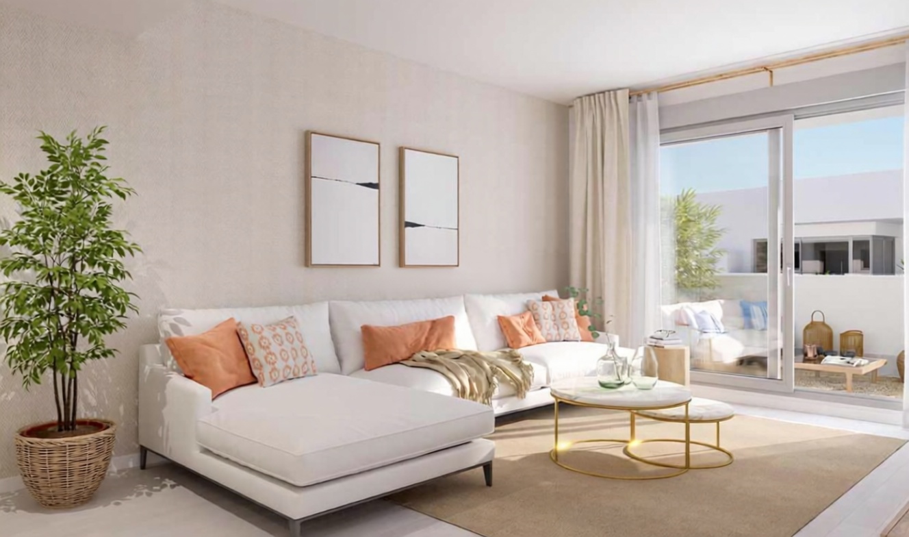 Apartamento em primeira linha de praia em Torrox — Sala