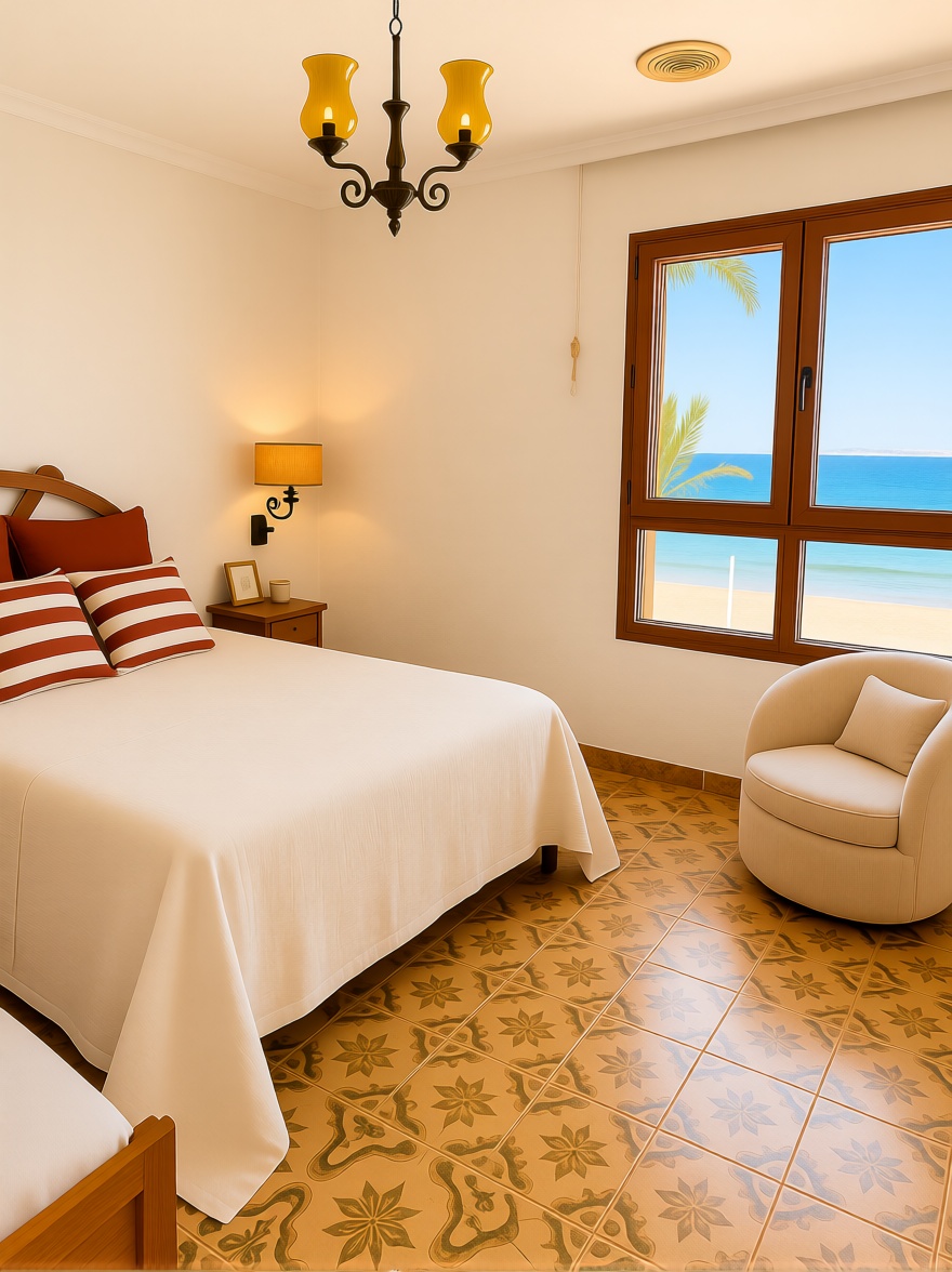 Chalet avec accès direct à la plage à Cartagena — Chambre