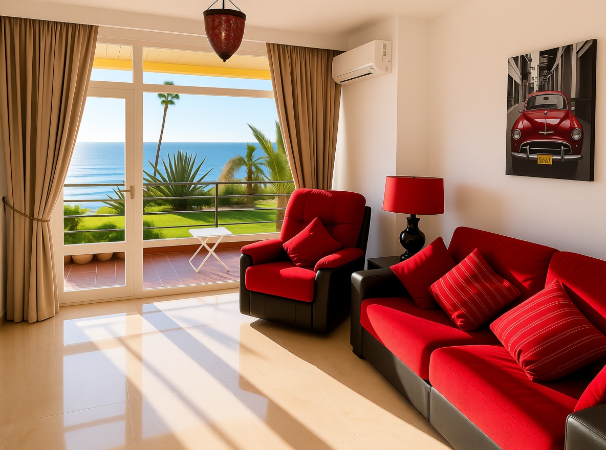 Estúdio em primeira linha de praia em Torremolinos — Sala