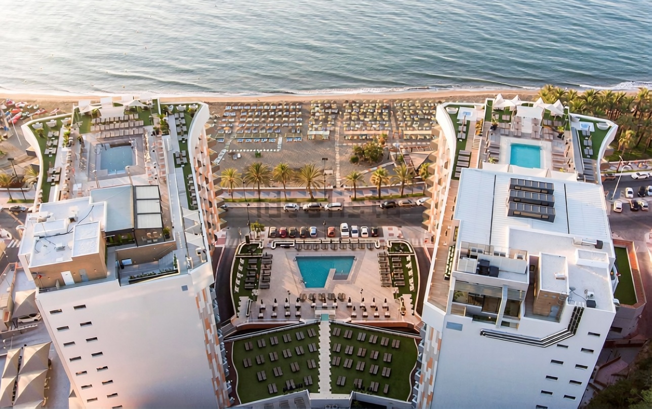 Студия первая линия пляжа в Torremolinos — Аэрофото